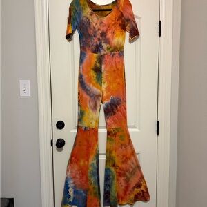 Ladies Colorful Tie-Dye Jumpsuit